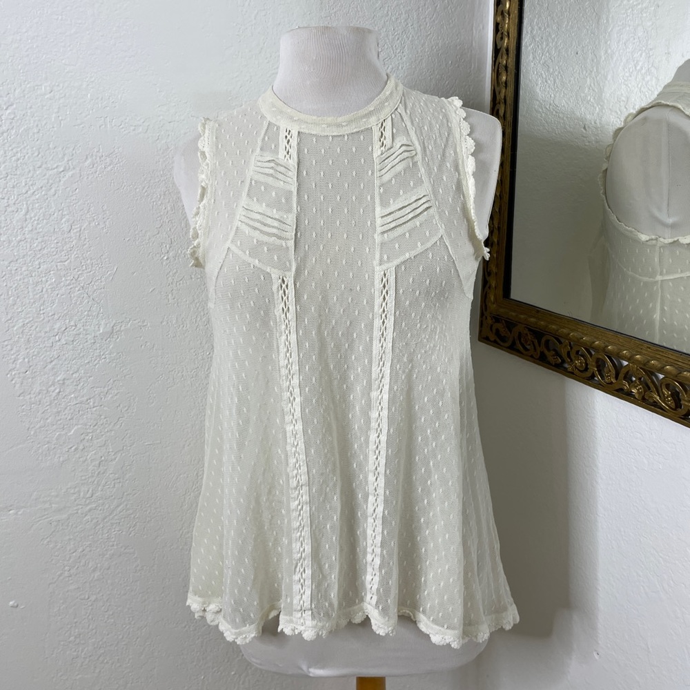 Free people ivory blouse M